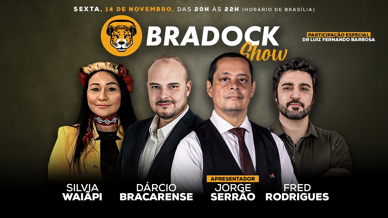 Bradock Show 14/11/25 - Serr&atilde;o, D&aacute;rcio Bracarense, Silvia Wai&atilde;pi e Fred Rodrigues