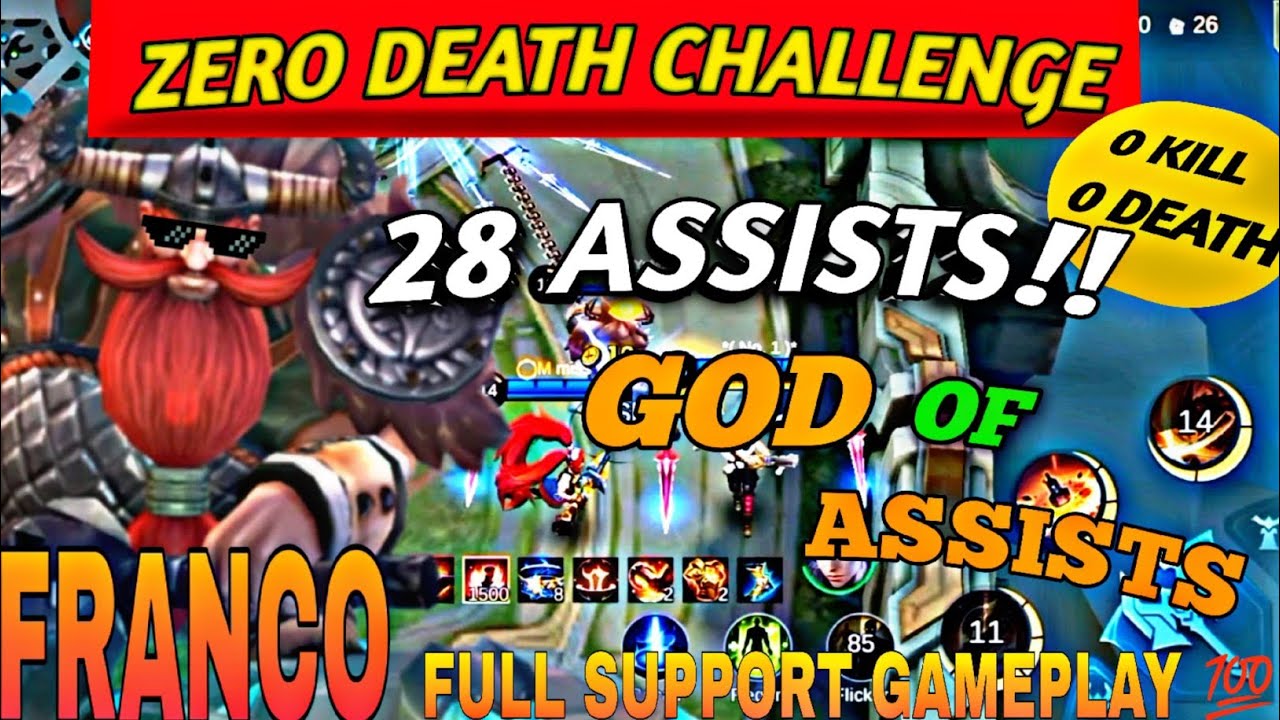 FRANCO FULL SUPPORT GAMEPLAY 😱 | Franco Without Kills or Deaths | MLBB-2025 #francogameplay #mlbb