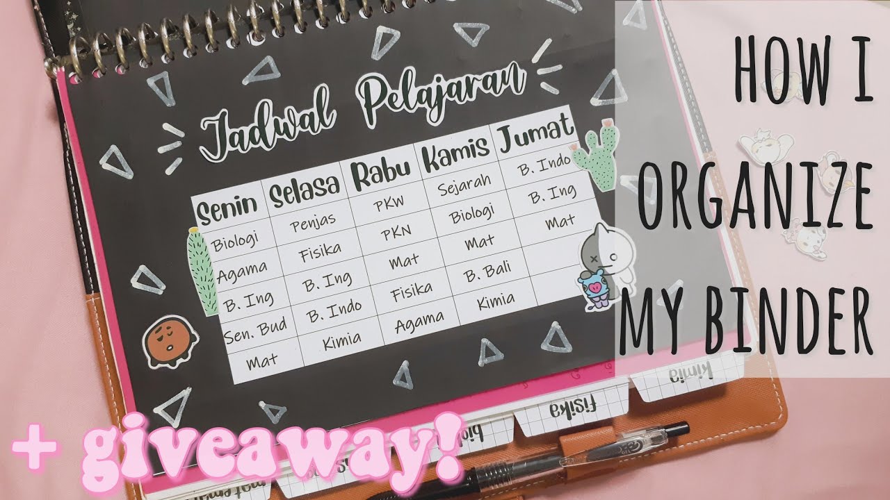 How I Organize My Binder + Giveaway! || Indonesia