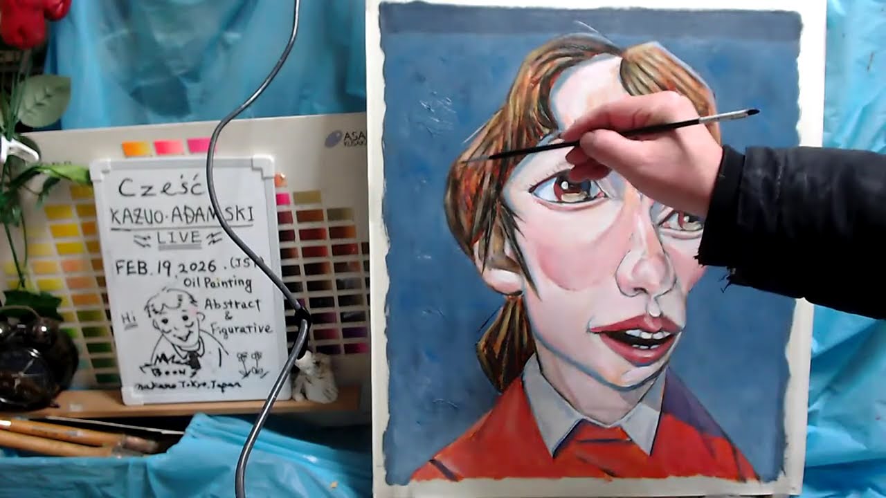 Oil painting portrait day 4  op1640-4  [LIVE]--  