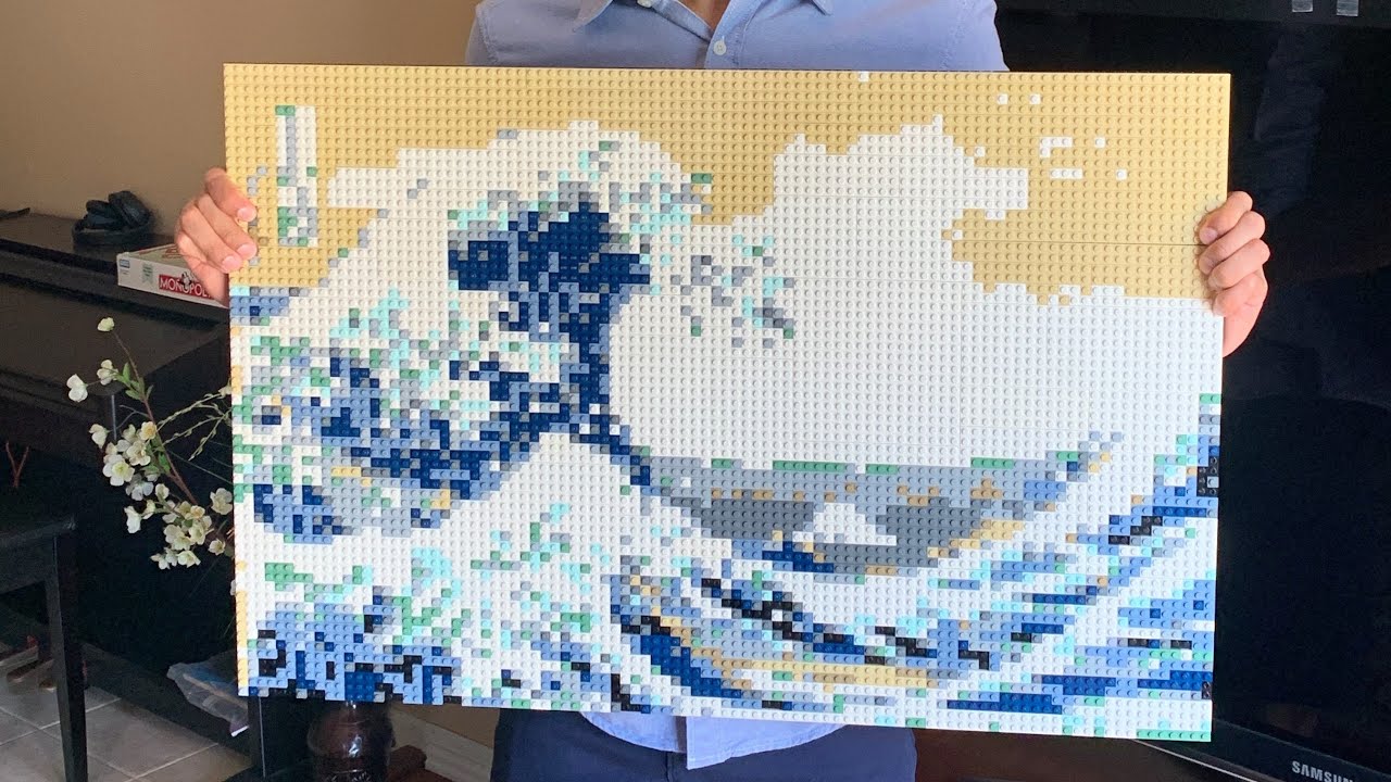Lego Great Wave Off Kanagawa Mosaic Build (Part 1)