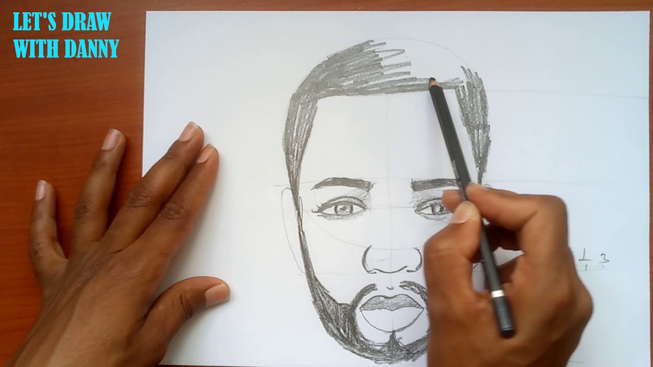 How to Draw Black People   How to Draw African American face  How To Draw Black Man  Black Male face