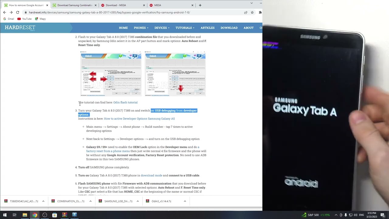 Обход проверки Google SAMSUNG Android 7 / 8 / 9 в 2023 - Разблокировка FRP SAMSUNG Galaxy Tab A8