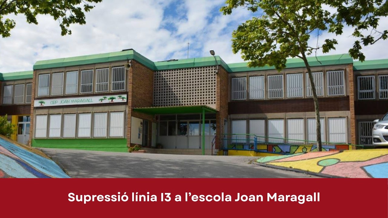 Supressió d'una línia d'I3 a l'escola Joan Maragall
