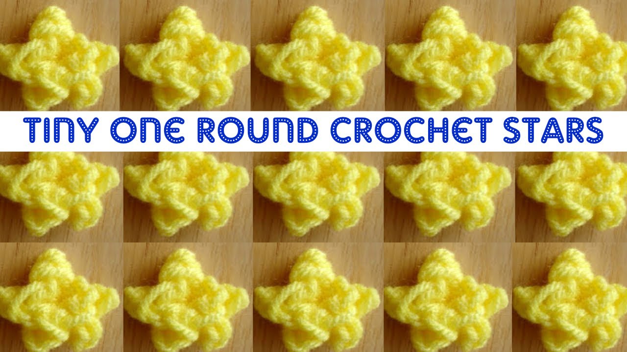 How to Crochet A Tiny One Round Star
