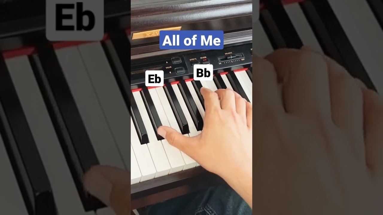 All of Me John Legend - piano tutorial