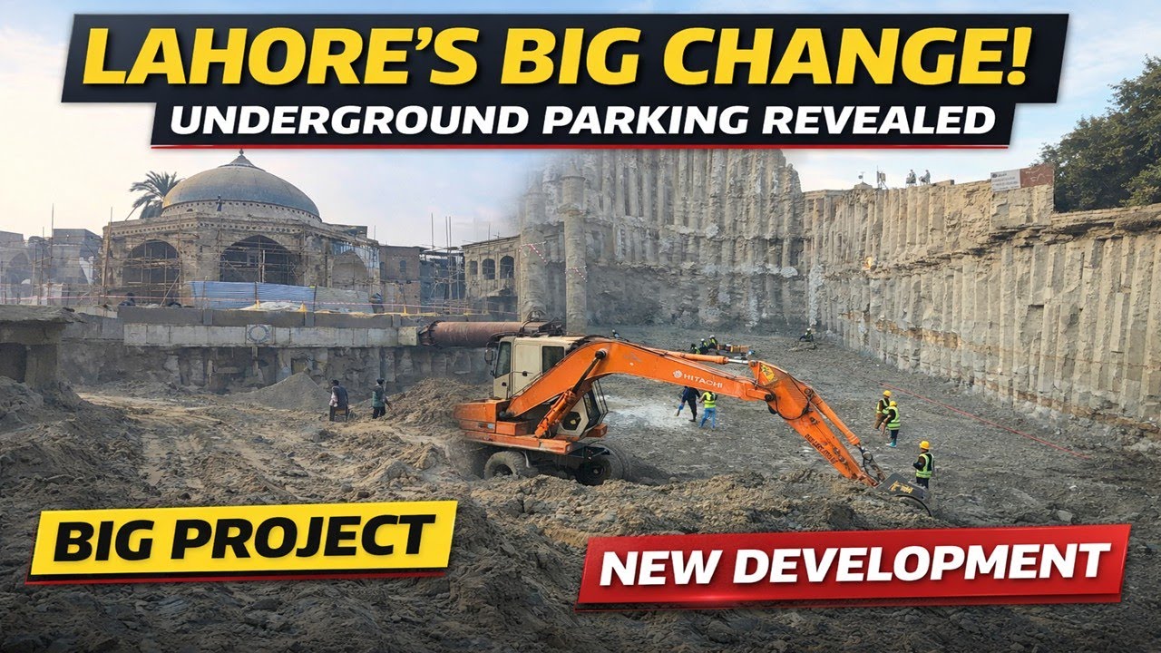 Neela Gumbad Underground Parking Plaza Lahore | Latest Construction Update 2026
