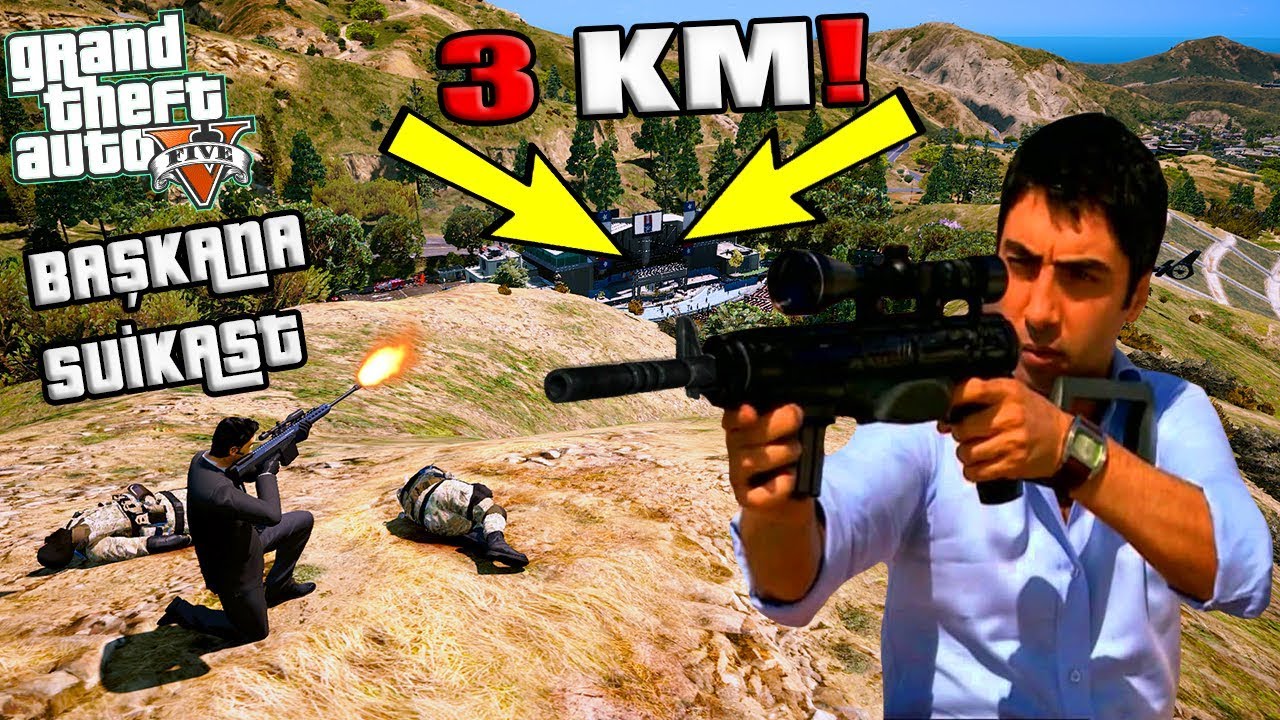 3 KİLOMETREDEN BAŞKANI İNDİRDİM! - GTA 5 BAŞKANA SUİKAST MODU