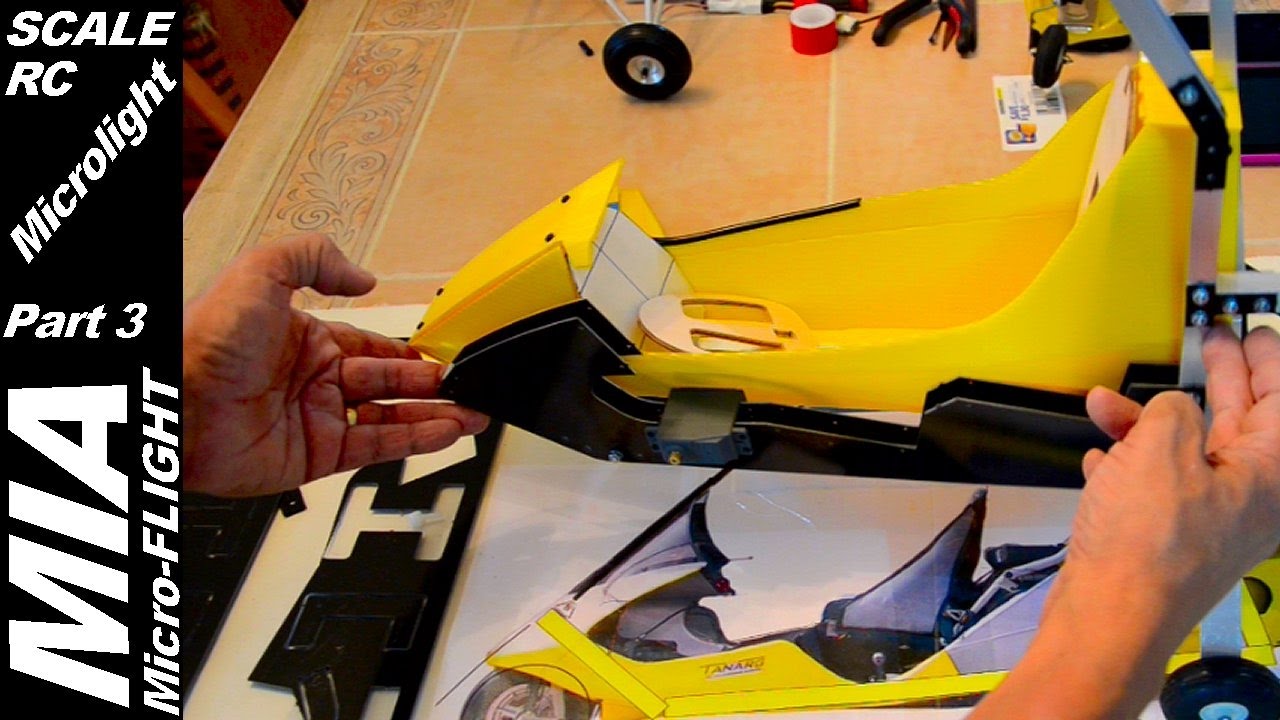 RC Microlight - Design and Build - Part 3 - One way to Make a Tanarg Trike  MIA Micro-FLIGHT Style