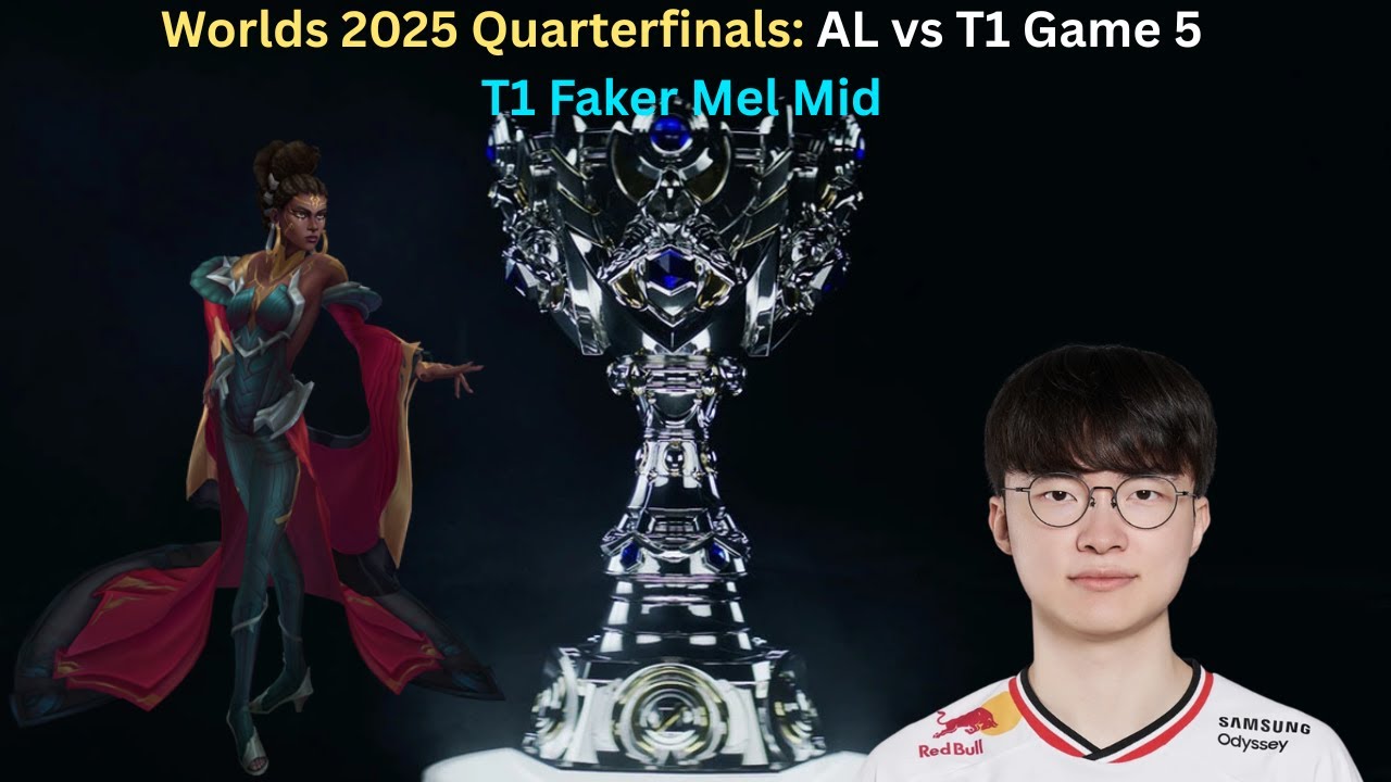 Worlds 2025 Quarterfinals: AL vs T1 Game 5 (T1 Faker Mel Mid POV)
