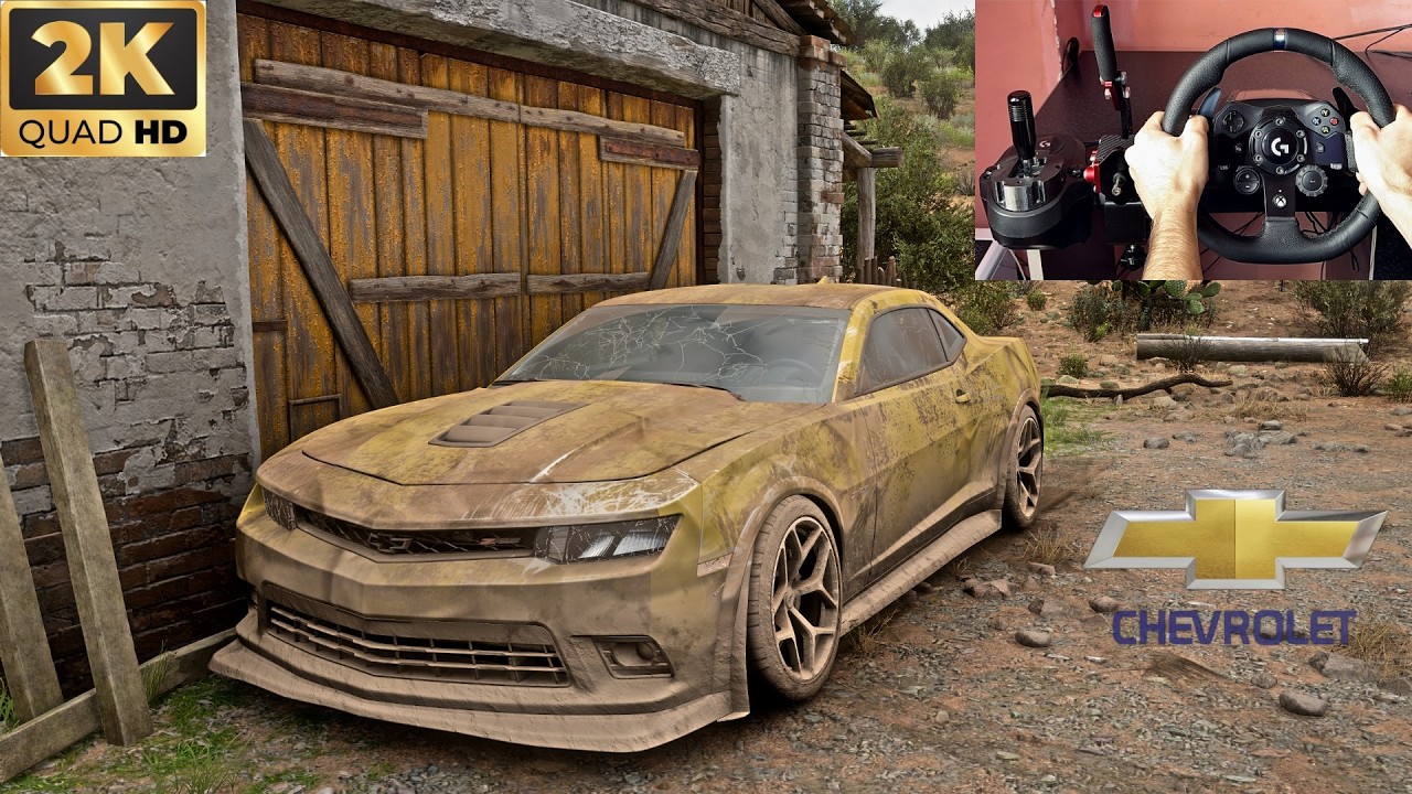 Rebuilding Chevrolet Camaro Z28 | Forza Horizon 5 Steering Wheel Gameplay