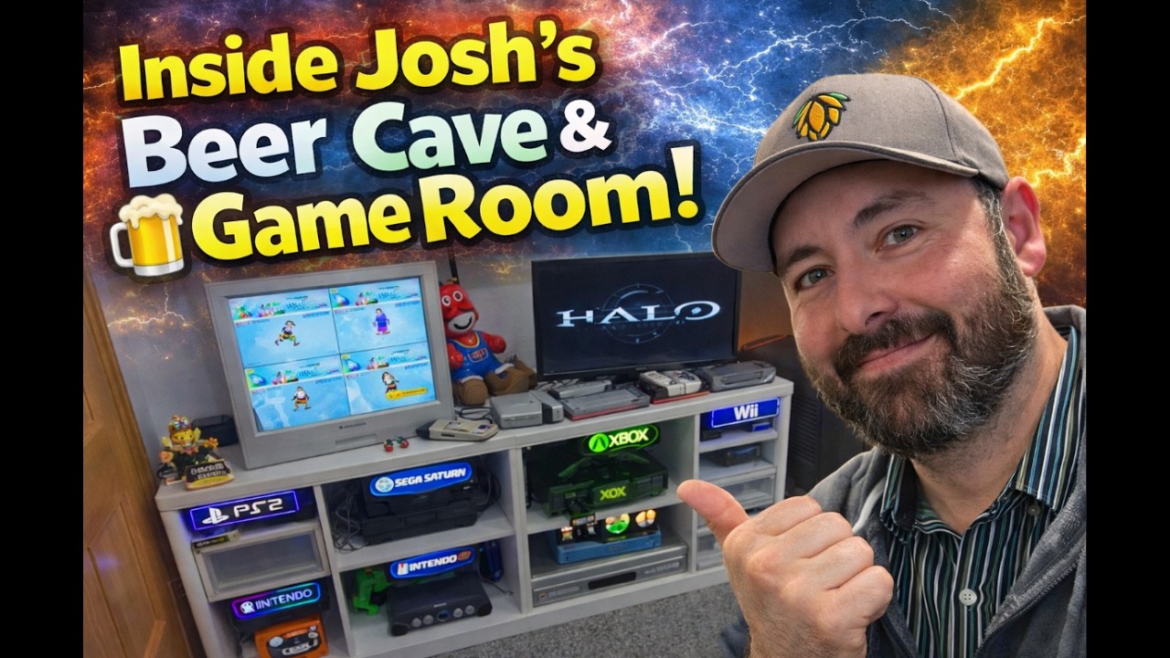 Inside Josh's Beer Cave & Game Room!