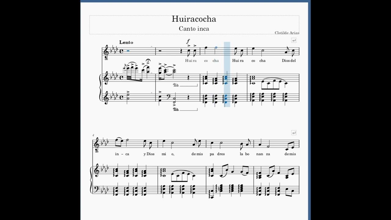 Huiracocha - Partitura solista
