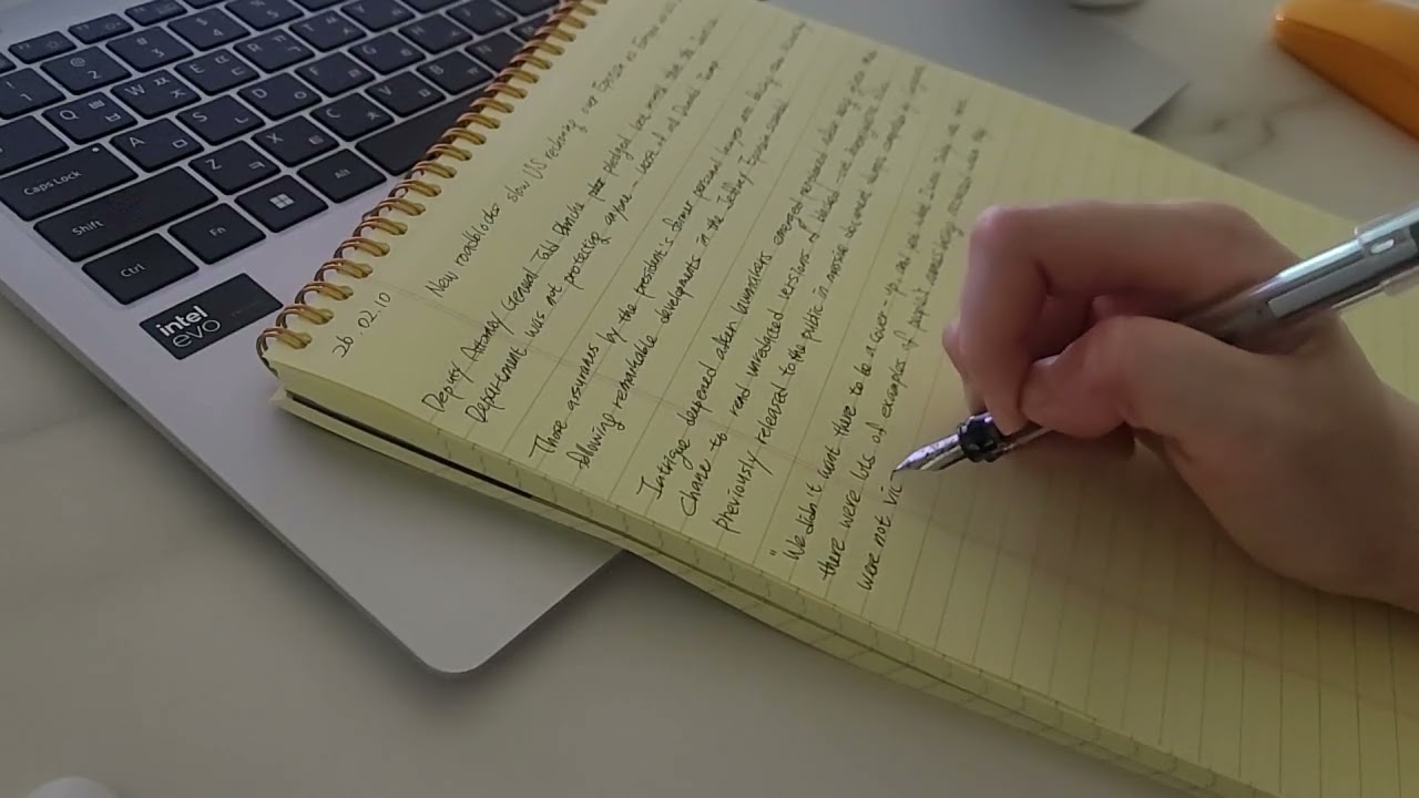 260210 CNN 만년필 영어필사 443일차 Silent Writing | White Noise ASMR