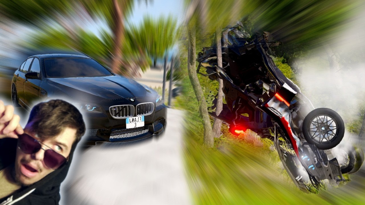 Direct in pom pe laterala la 200 la ora | Test BeamNG