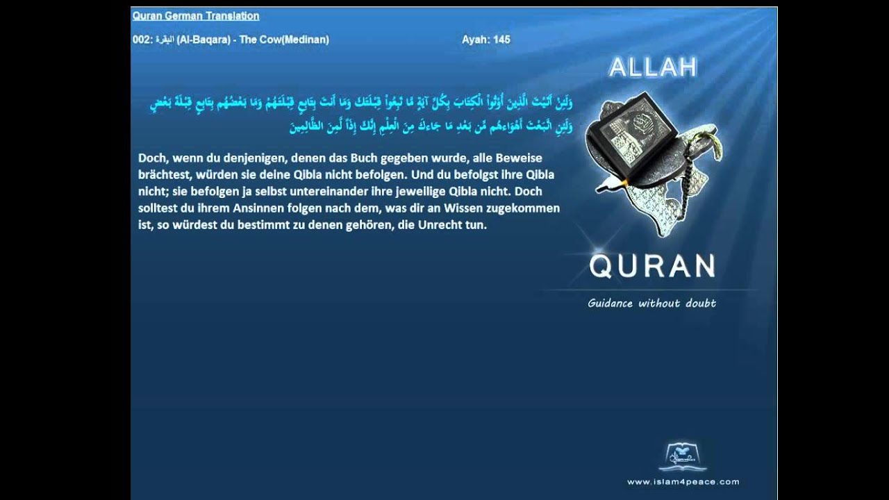 Quran German Only 002 البقرة Al Baqara The CowMedinan Islam4peace com
