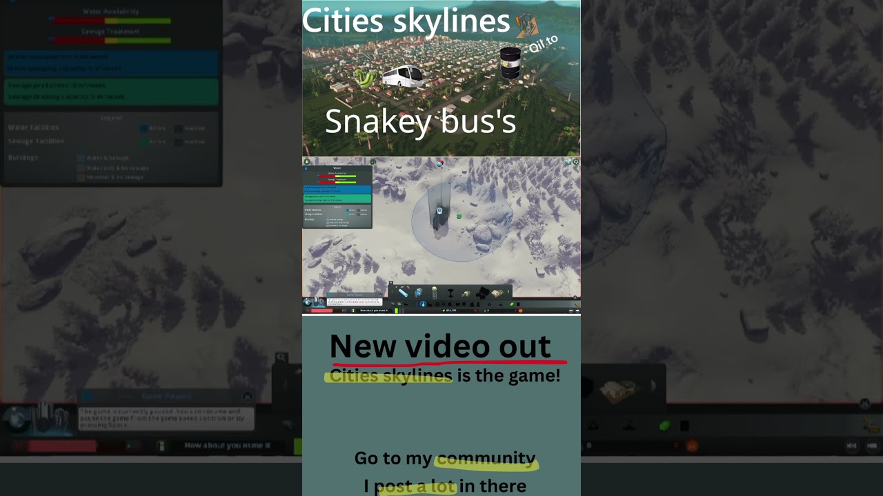 Snakey bus&rsquo;s and also go video the full video #shorts #gaming #games #citiesskylines