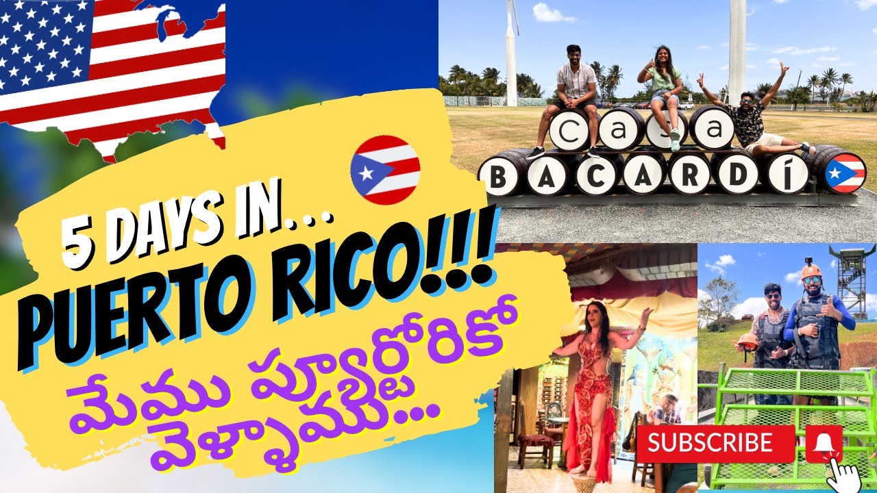 Puerto Rico lo 5 days || USA Travel Vlog 🇺🇸 || తెలుగు