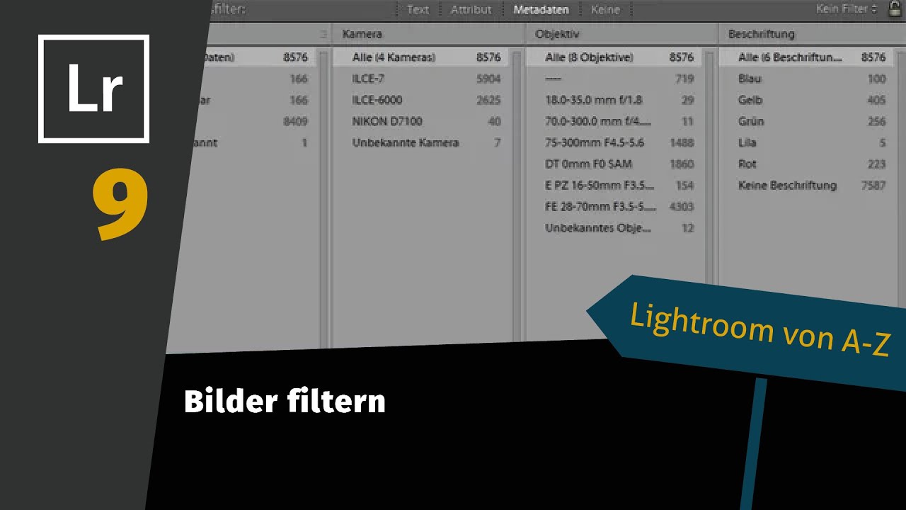 Lightroom Tutorial von A-Z Teil 9: Bilder filtern