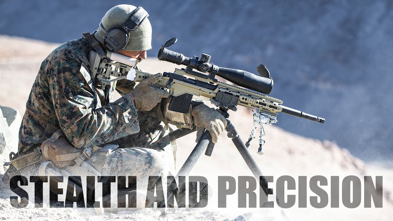 Stealth and Precision: U.S. Marines Demonstrate Expertise with M110 and M40A6 Sniper Rifle
