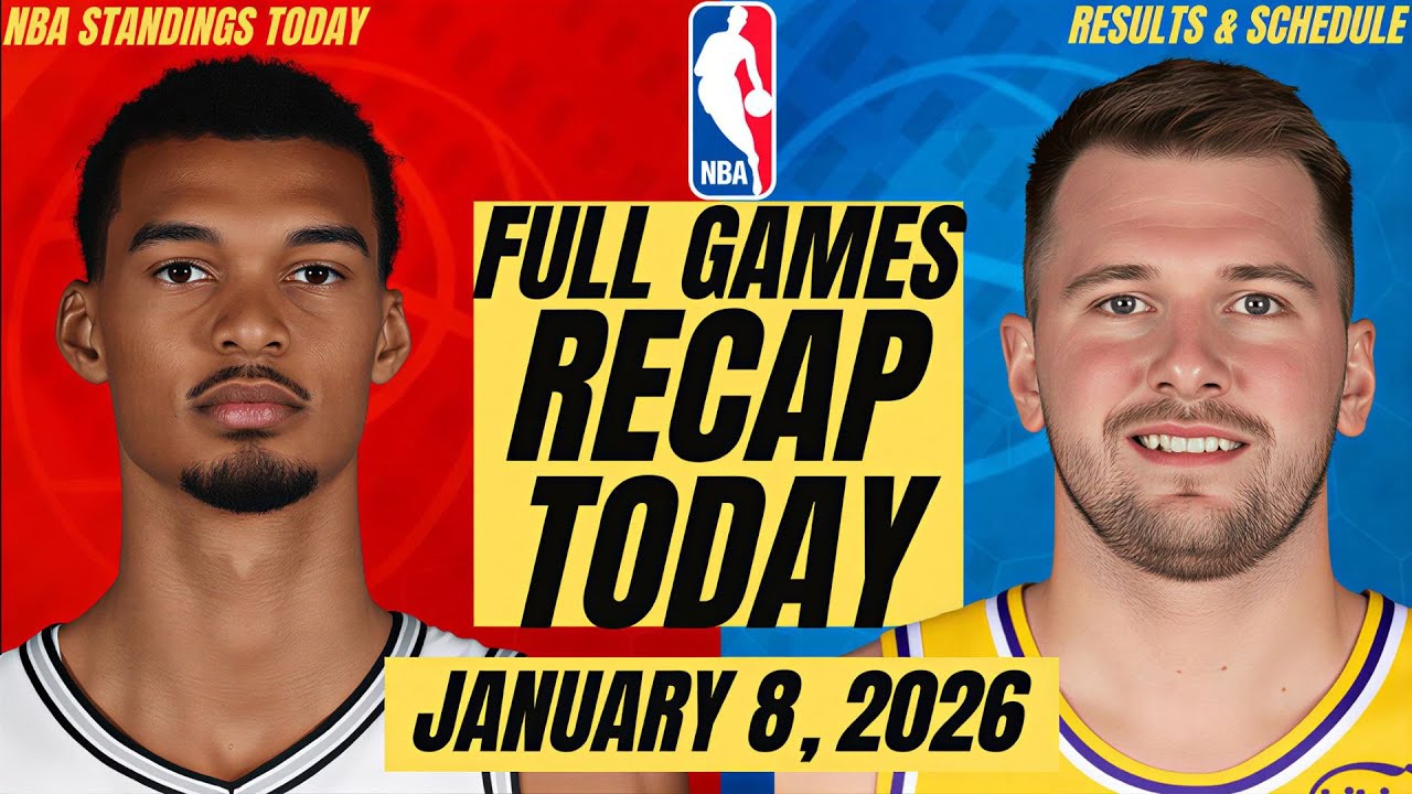 NBA STANDINGS TODAY JANUARY 8, 2026 | NBA LIVE GAMES SCHEDULE | NBA RESULTS TODAY