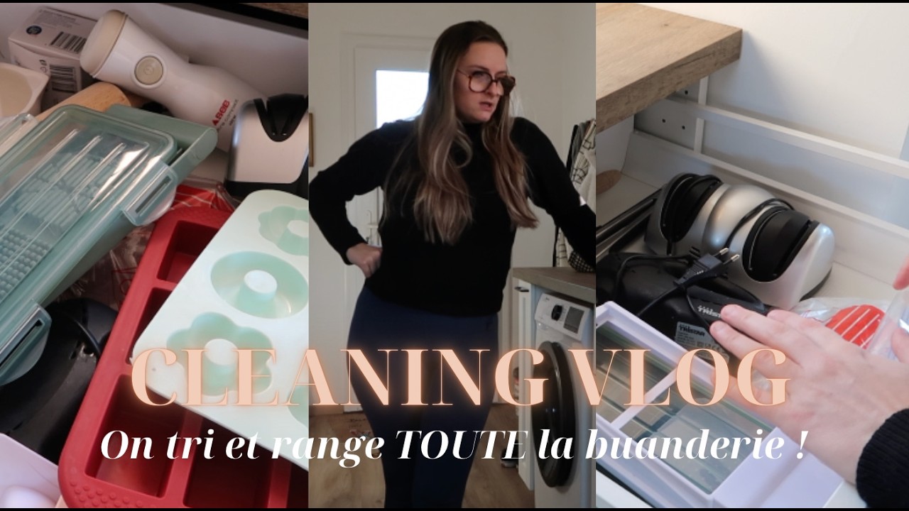 DAILY VLOG : On range la buanderie, Retour chez la psy