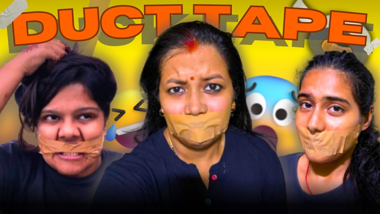 Duct Tape Challenge 😁|challenge went wrong|#vlog