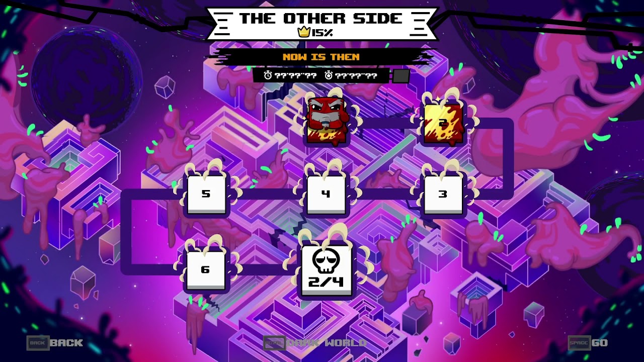 Super Meat Boy Forever - The Other Side menu