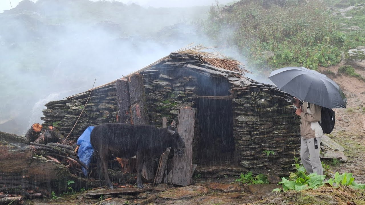 Nepali Mountain Village During the Heavy Rainy Season | Daily Activities People in Village Life |