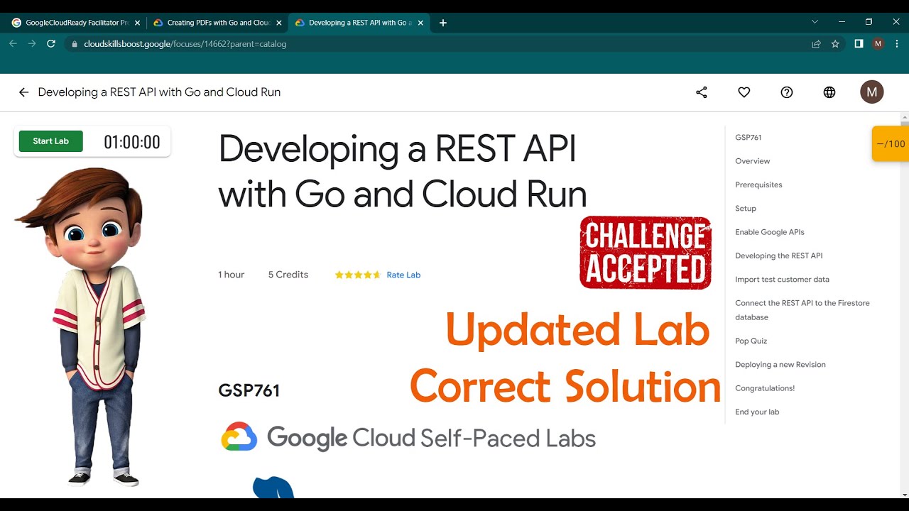 Developing a REST API with Go and Cloud Run | [ GSP761] | Updated Lab | Solution