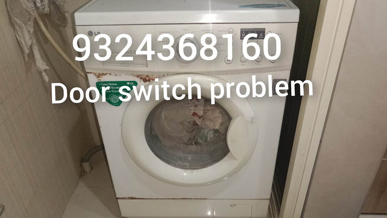 LG 5.5kg F8068LDP inverter washing Machine led blinking error problem door switch 