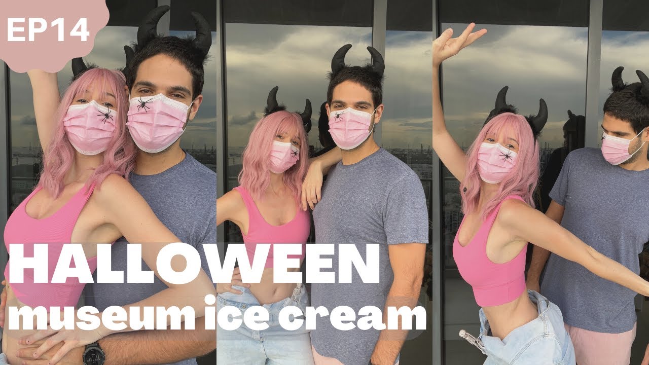 #ep14 Peruca rosa | halloween no museum ice cream (museu do sorvete) em Singapura na Ásia | VLOG