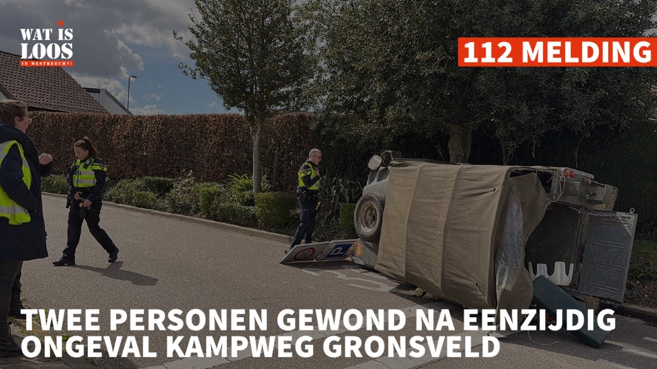 TWEE PERSONEN GEWOND NA EENZIJDIG ONGEVAL KAMPWEG GRONSVELD