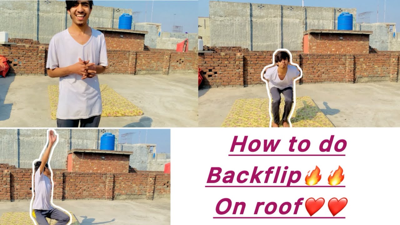 How to do back flip on roof🔥🔥❤️❤️#viralvideo 