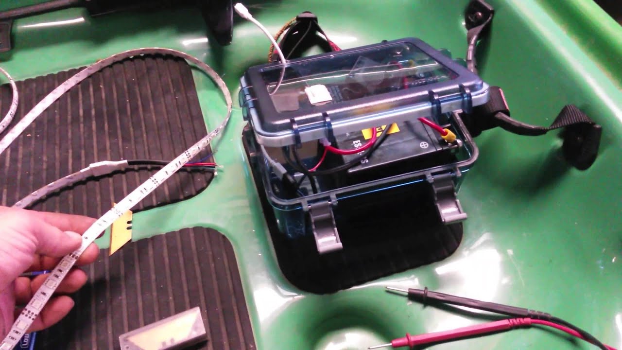 how to put L E D  lights on a KAYAK