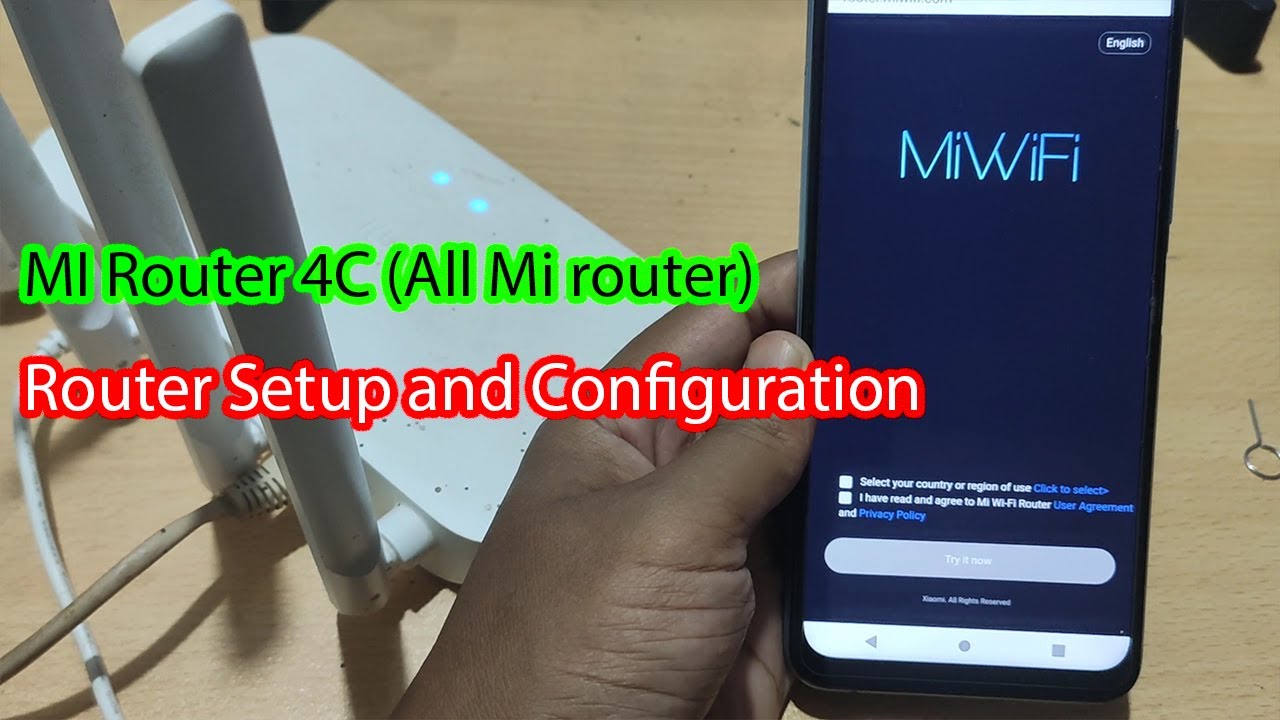 MI router 4c setup guide with Mobile