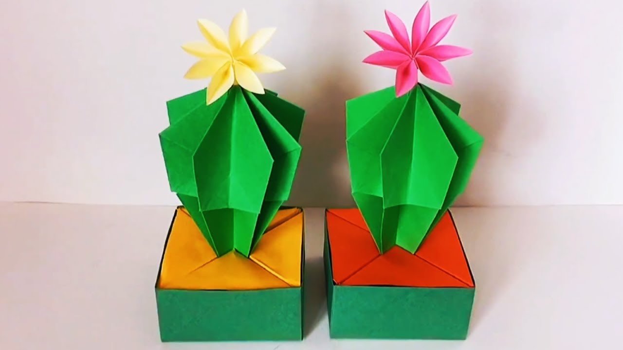 Cute Succulent Green Plant Origami | Easy DIY Paper Craft!