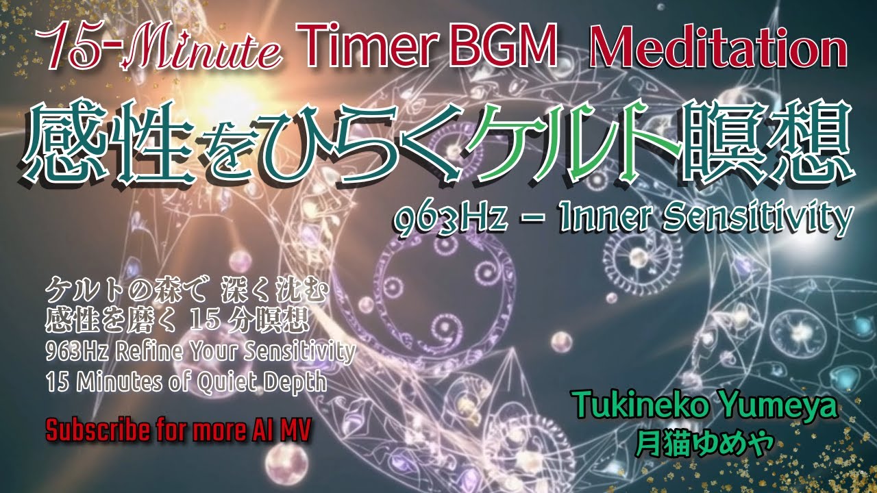 🌟感性をひらくケルト瞑想｜963Hz ケルトの森で深く沈む 15分タイマーBGM（ベルなし）／Celtic Meditation for Inner Sensitivity