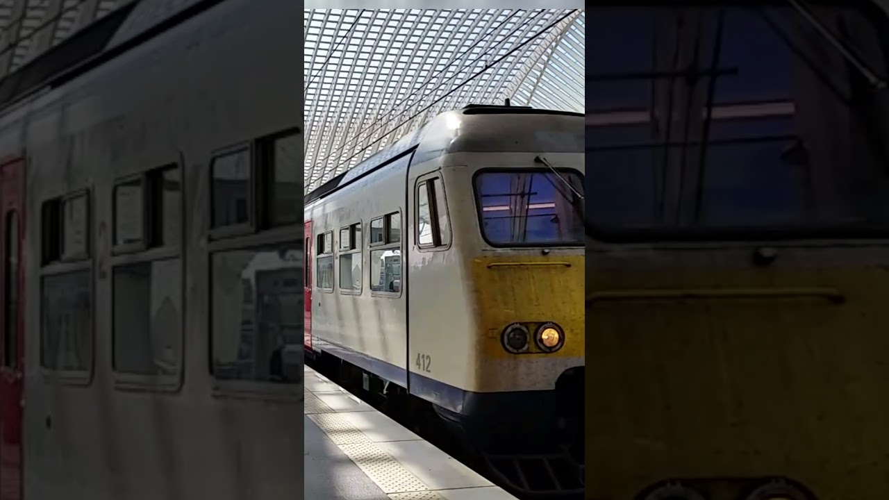 SNCB/NMBS Type AM80 412 departing from  Liege Guillemins Station on 27/06/18 