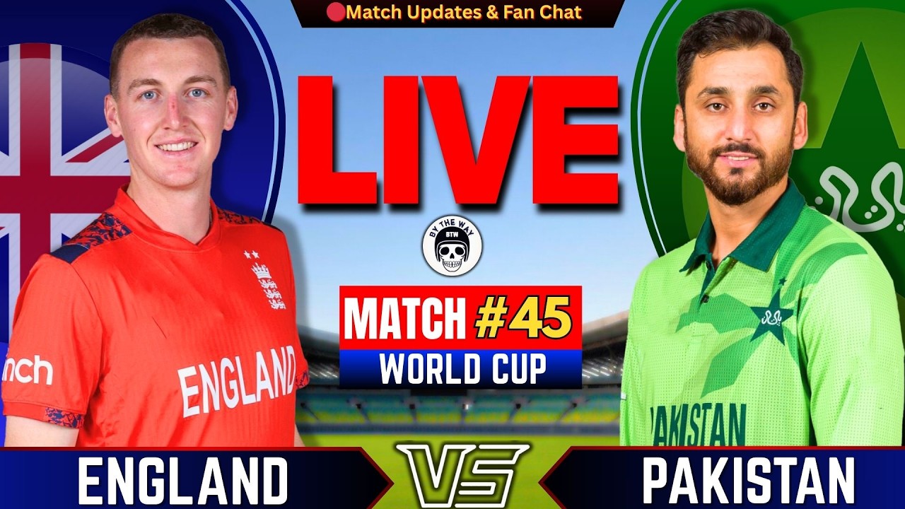 🔴Pak vs Eng, 45th Match World Cup | Live Cricket match Today | Pakistan vs England Live |Pak Batting