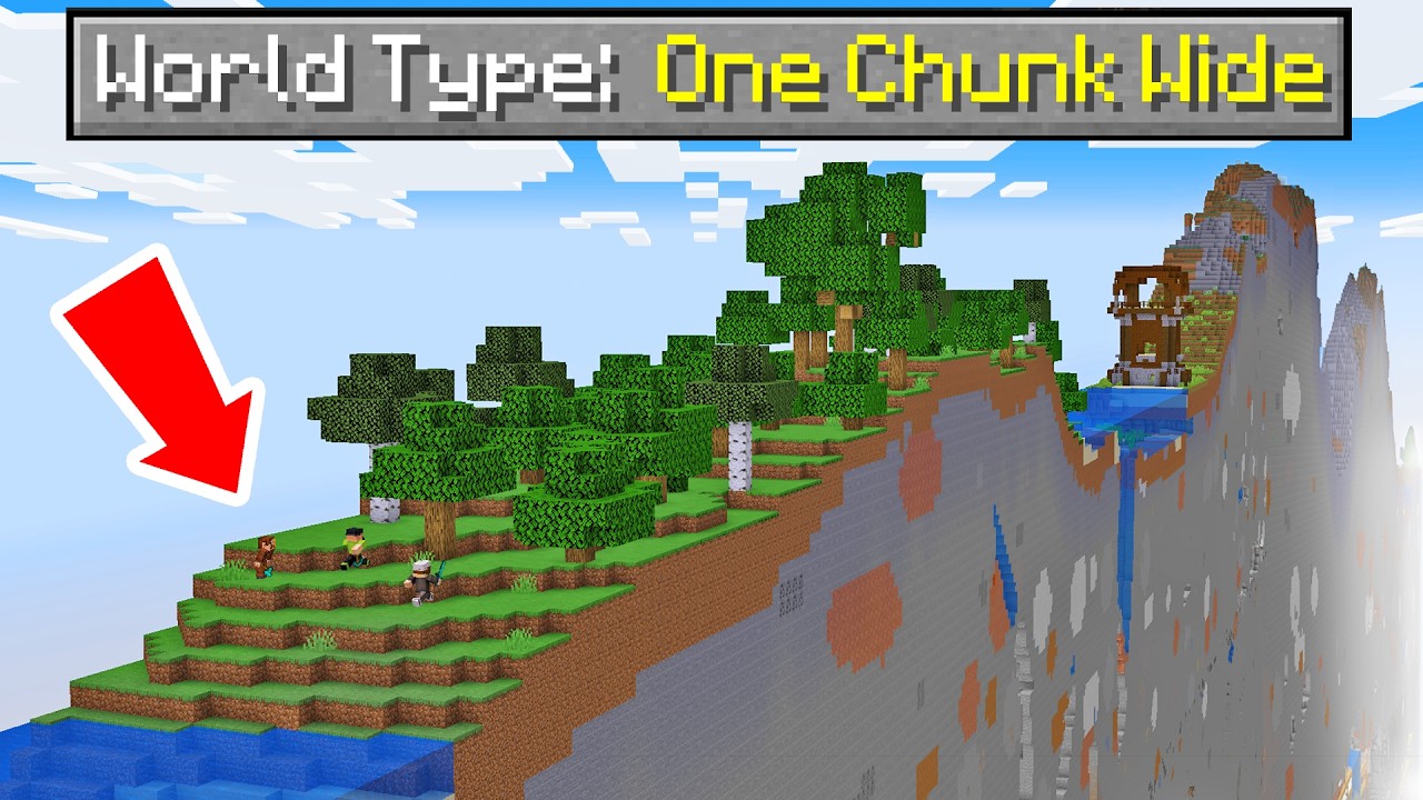Minecraft, But It's One Chunk Wide...