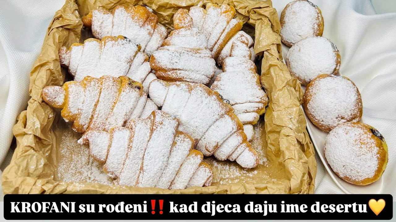 Moja djeca su im dala ime “KROFANI”! 😂 Najmekši desert koji sam ikad napravila! 🥐🍩