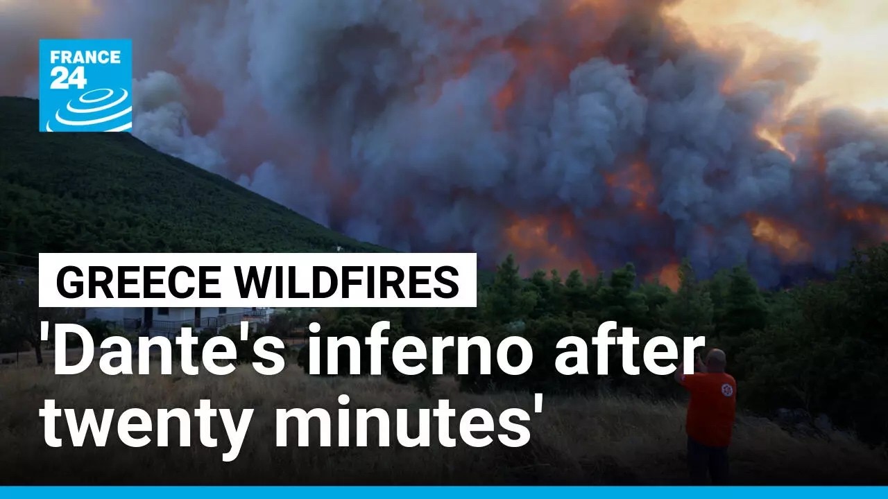 In blazing Greece, anger grows among residents forced to evacuate &bull; FRANCE 24 English