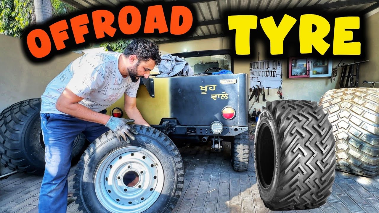 New Tyre apni Jeep de pate | khoo wale