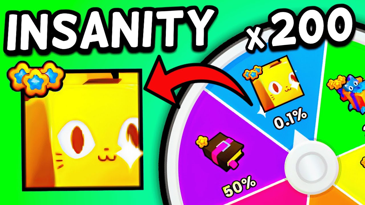 Spinning *200* SPINNY WHEELS for NEW GOLD HUGES... (Pet Sim 99)