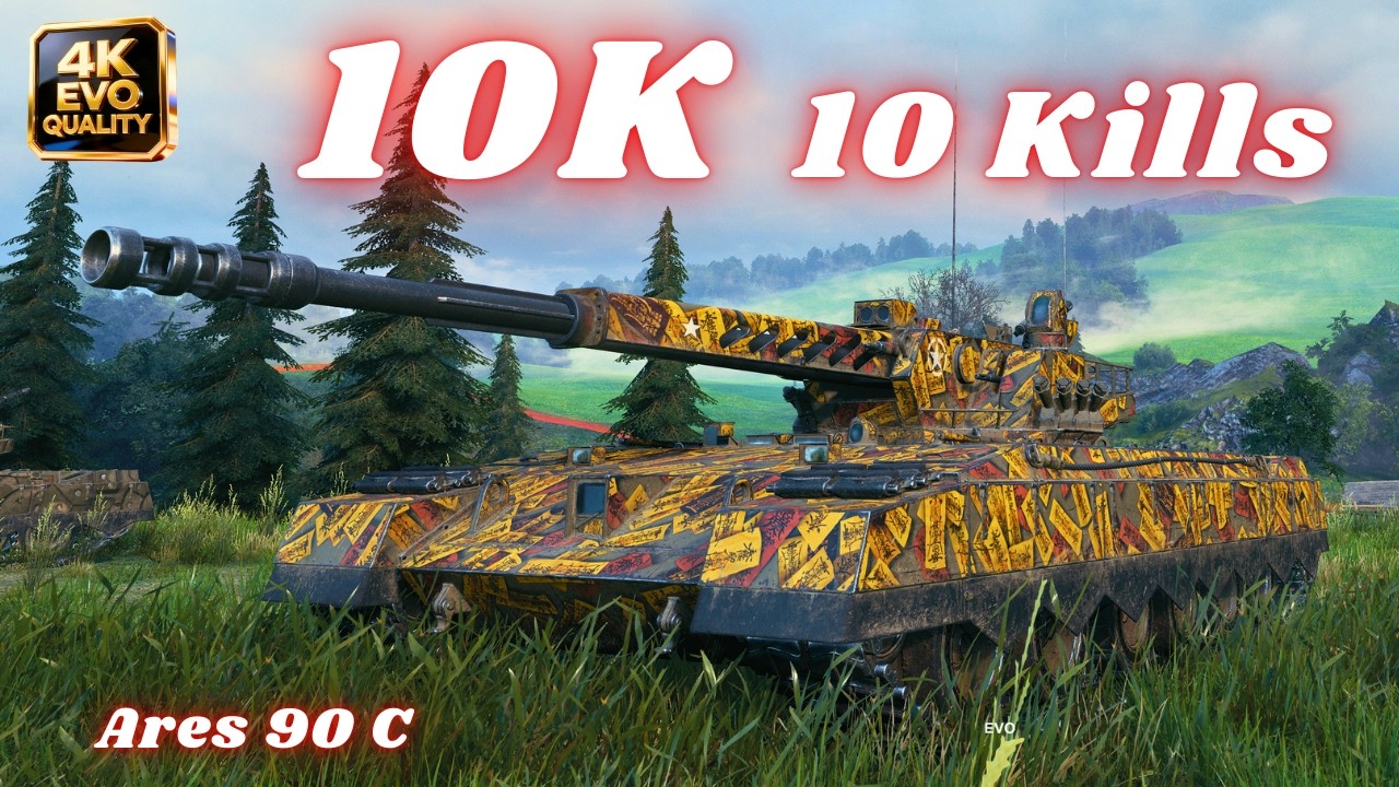 Ares 90 C  10K Damage 10 Kills & Ares 90 C 10K Damage World of Tanks #wot