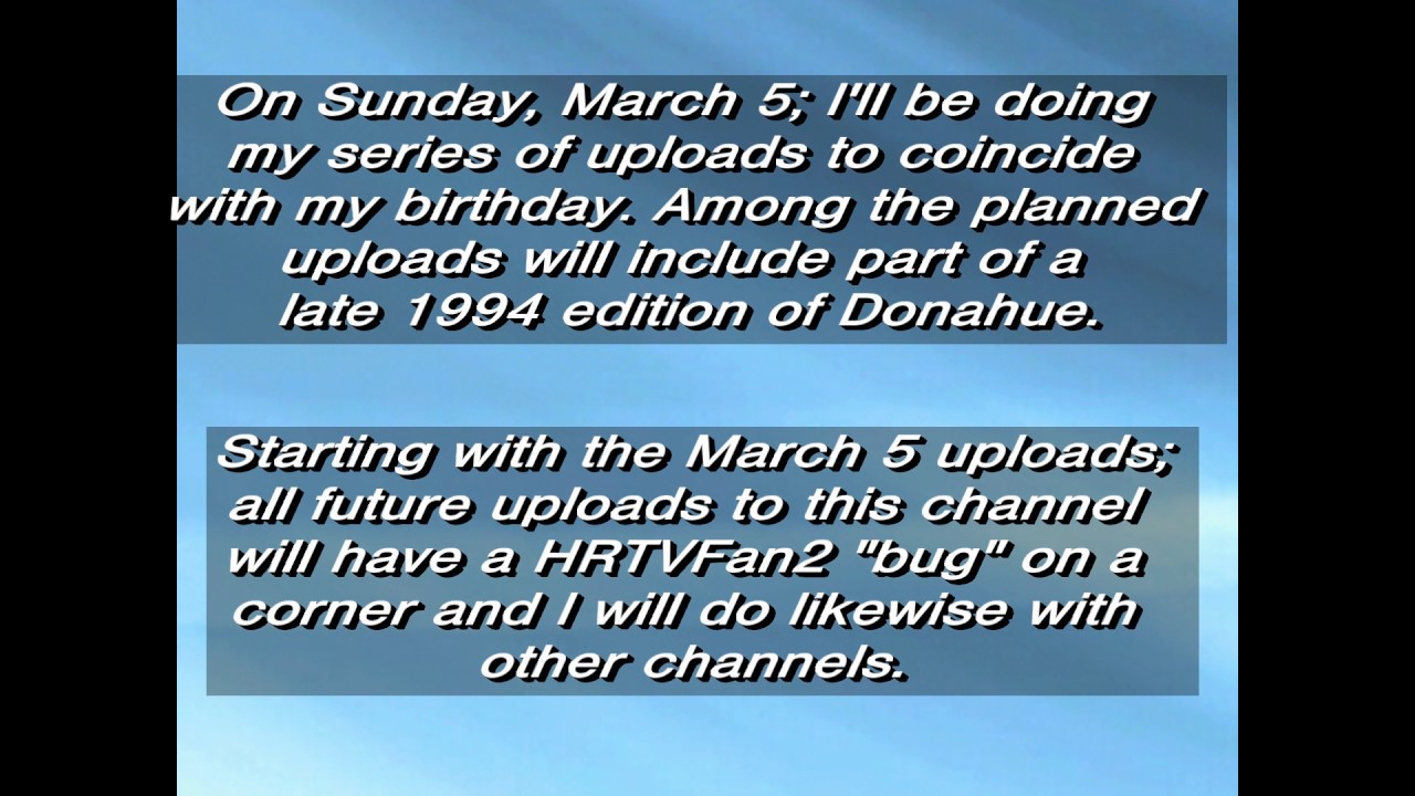 HRTVFan2 Channel Update