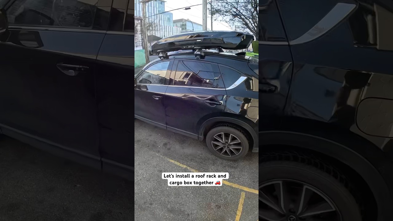Thule Roof Rack + Cargo Box Installation🚗✨ Shop now at rackattack.com #asmr #thule #pov #cargobox