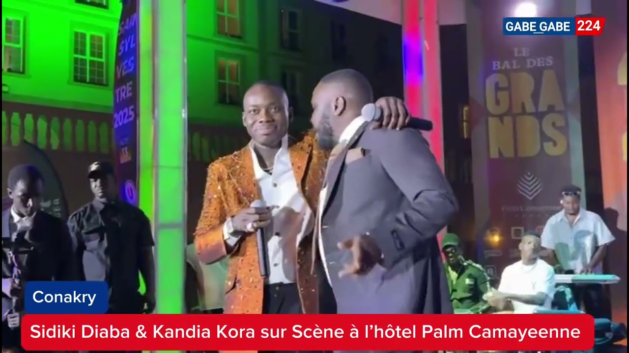 Sidiki Diabaté & son frère Kandia Kora un duo parfait sur scène à l’hôtel Palm Camayeenne ❤️🇬🇳💪🏻