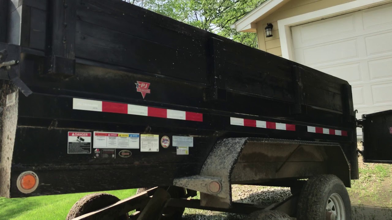6x12 PJ Dump Trailer - 3 tons of gravel
